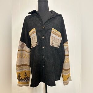 Tribal/Aztec Button Up Shacket